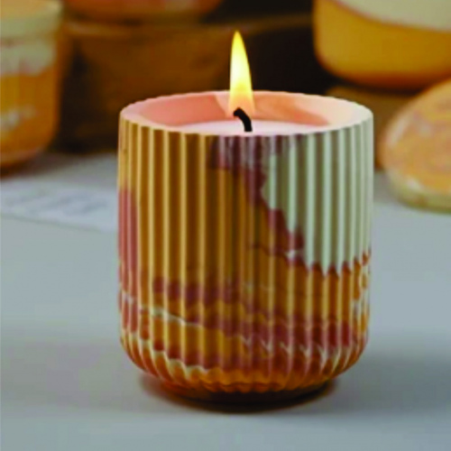 Silicone mould - Striped candle jar (1)